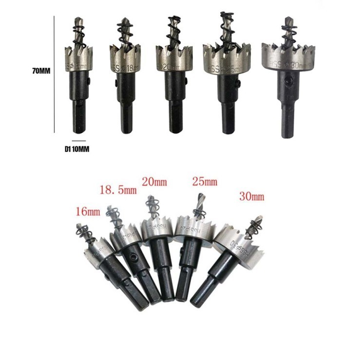 Mata Bor Hole Saw 5 in 1 / Holesaw Set Mata Bor Pelubang Kayu