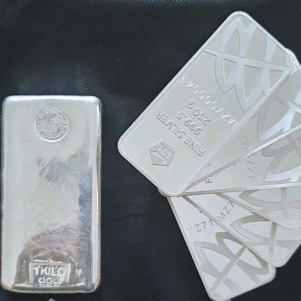 PERAK BATANGAN ANTAM 250 GR LOGAM MULIA SILVER BAR (BS)