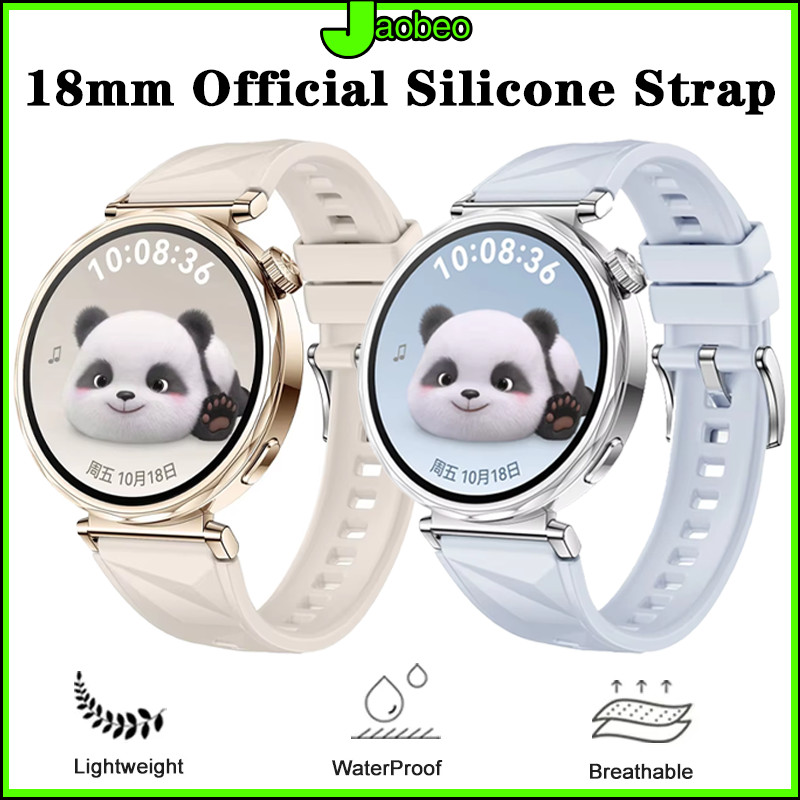 18mm Official Silicone Strap for Huawei Watch GT 6 5/4 41mm 5 Pro 42mm Sport Replacement Rubber Band
