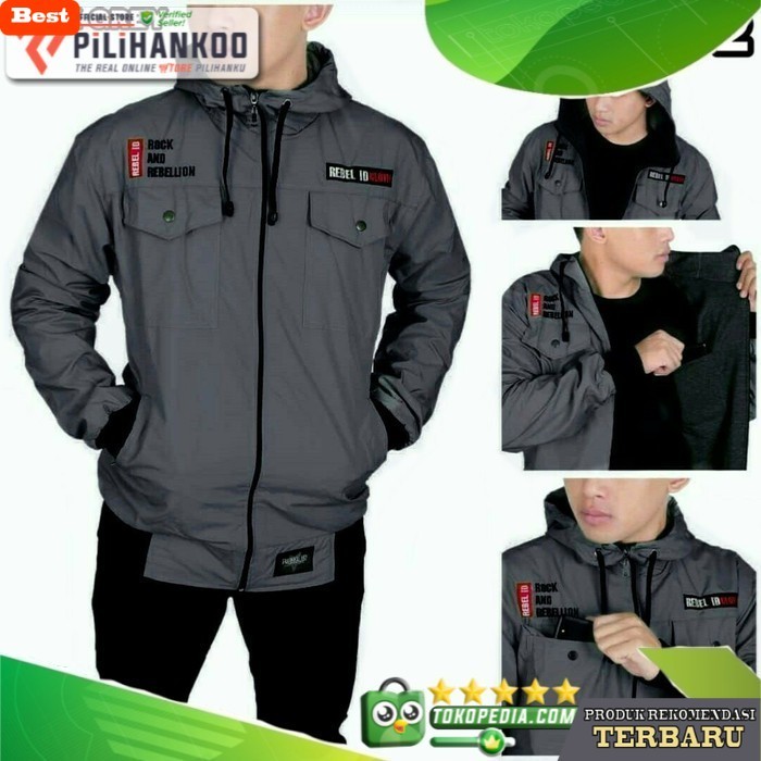 hoodie pria keren JAKET PARASUT PRIA TERBARU / JAKET MUSIM DINGIN PRIA / HOODIE TEBAL