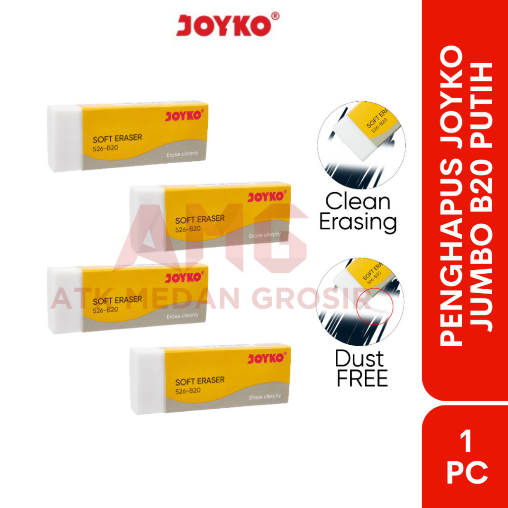 

PENGHAPUS PENSIL JOYKO 526-B20 JUMBO PUTIH PER PCS