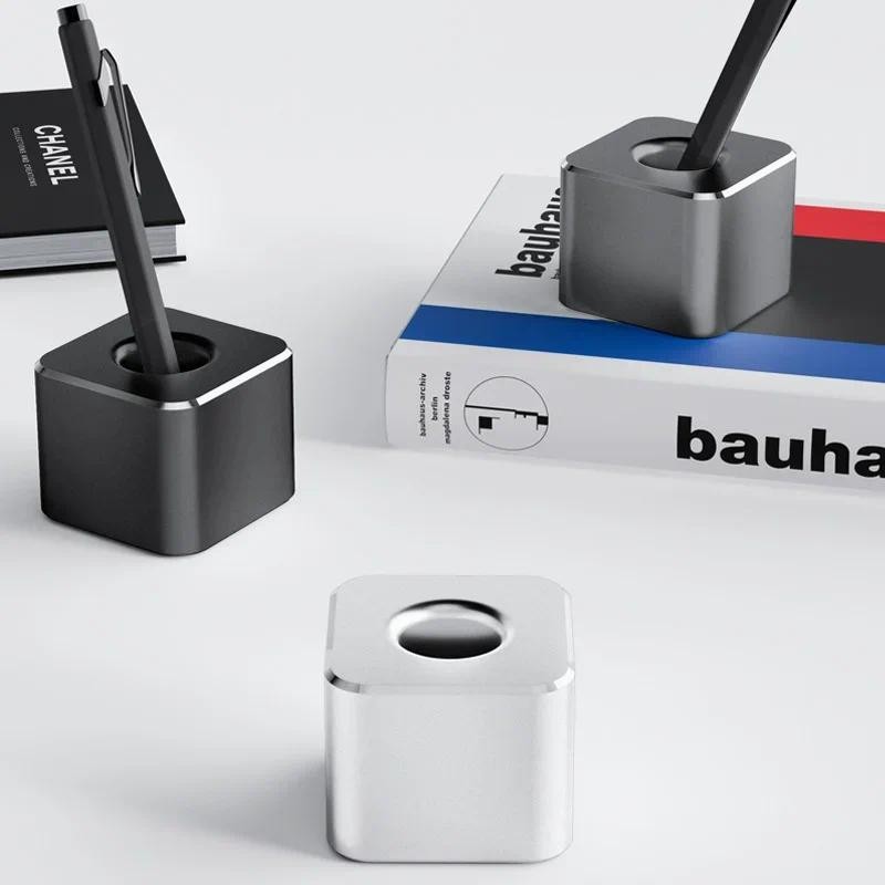 Aluminum Pen Holder with Non-slip Pad for Pencil Shaver Razor Toothbrush Bathroom Organizador Escrit