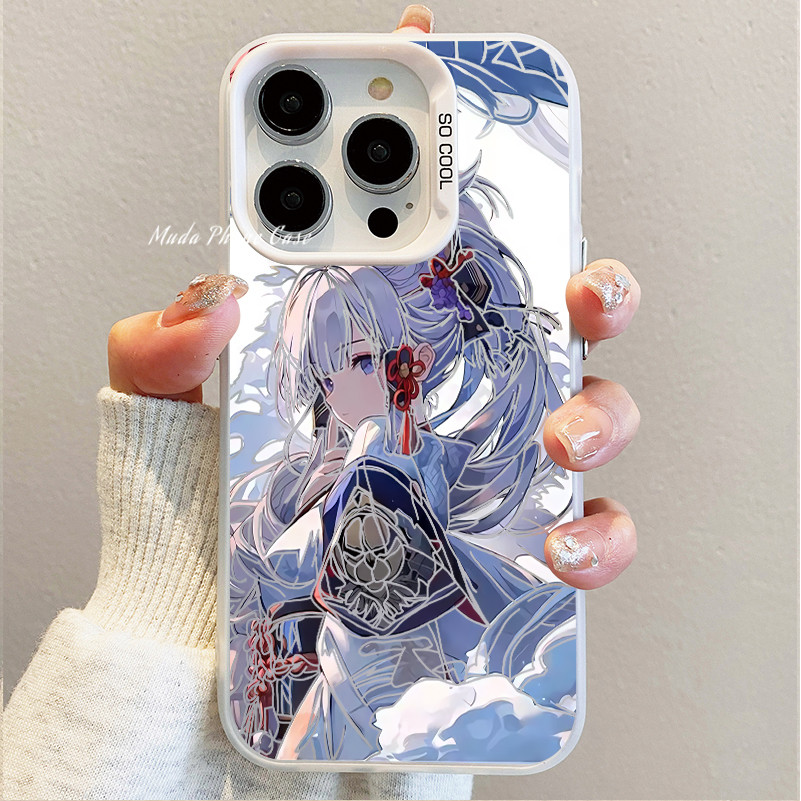 Mi Redmi Case Genshin Impact Kamisato Ayaka Case MI POCO M2 M3 M6 X5 X6PRO C31 C40 C55 C65 4G 5G Red