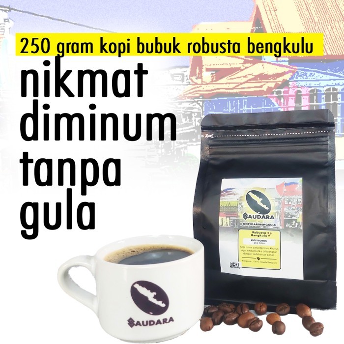 

[[Best Seller]] kopi Saudara - Kopi bubuk Bengkulu - kopi robusta bengkulu 250 gram