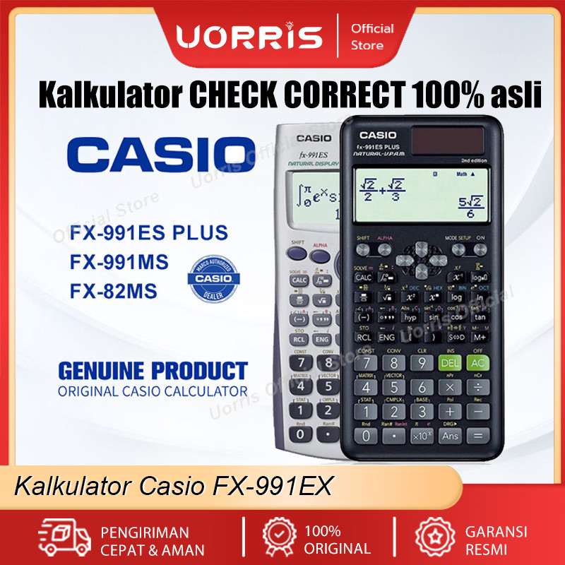 

Kalkulator Scientific Casio ilmiah FX-991EX/991ES-Plus Calculator Scientific Casio Kalkulator Casio Scientific 417 Fungsi/Dua Sumber Tenaga Baterai Dan Tenaga Matahari/40 Konstanta Rumus