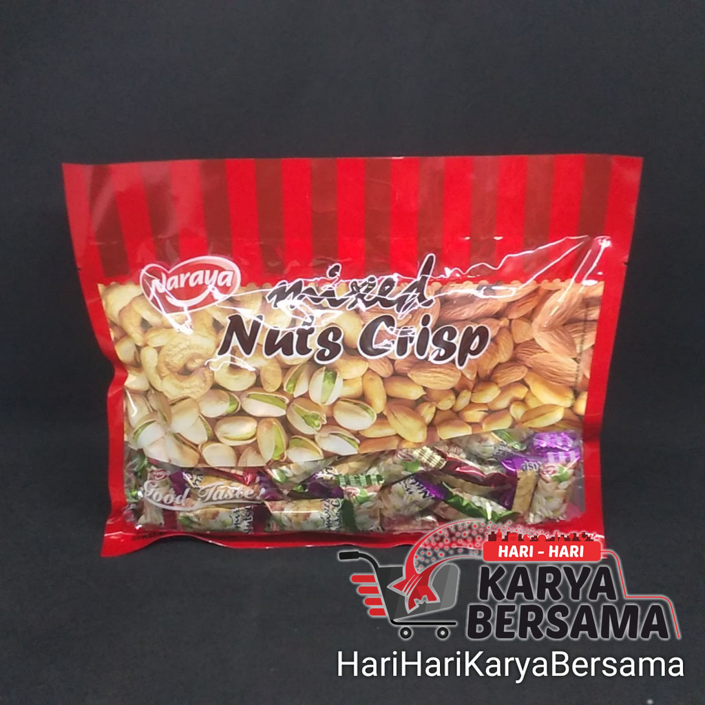 

ENTING ENTING NARAYA MIXED NUTS CRISP BAG 400GR