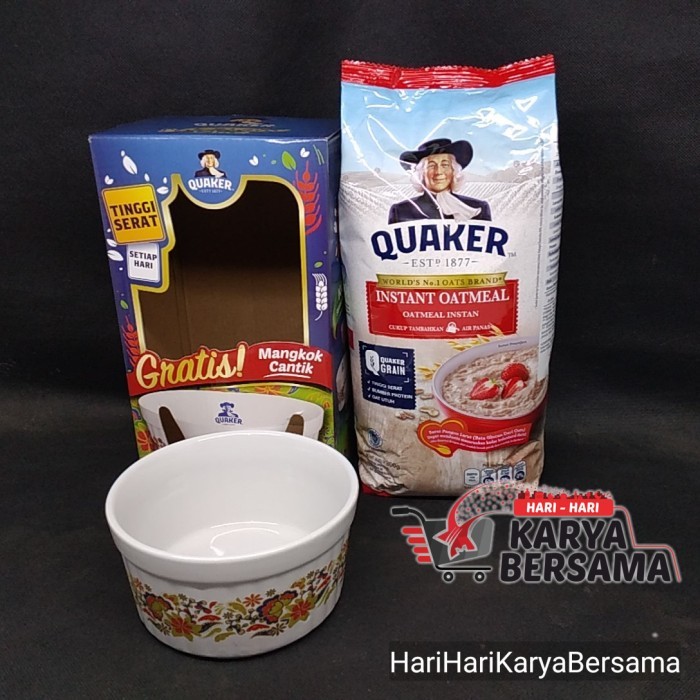 QUAKER OATMEAL INSTANT 800GR FREE MUG BOWL