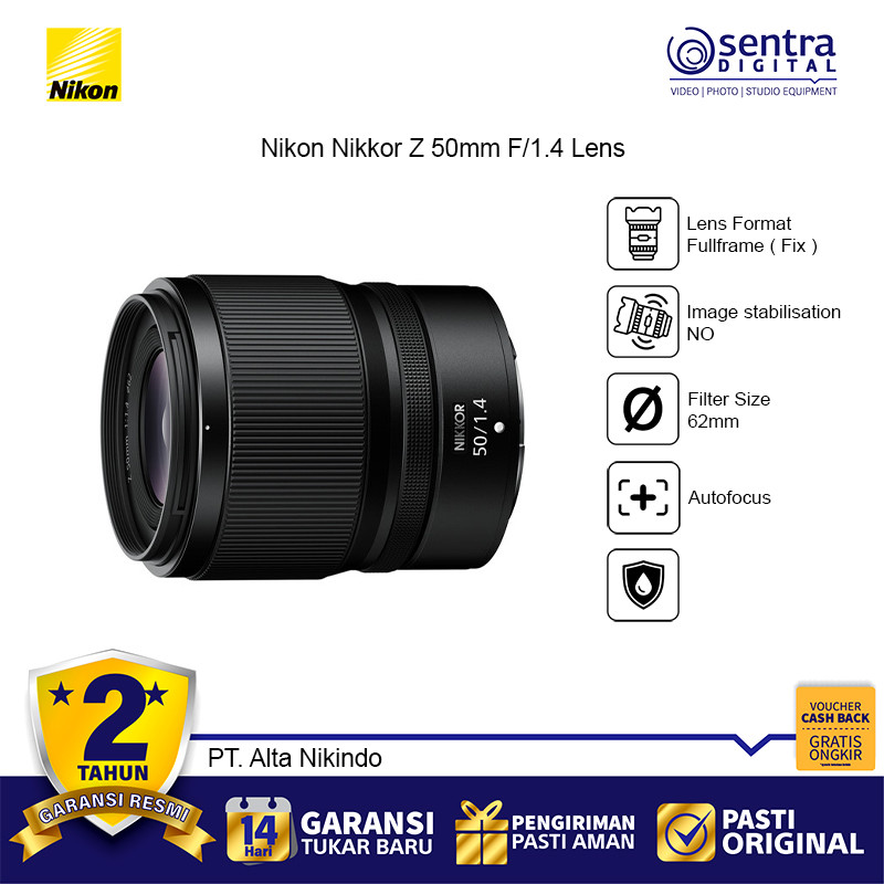 Nikon Z 50mm f/1.4 Lens Nikkor 50 mm f1.4 Lensa