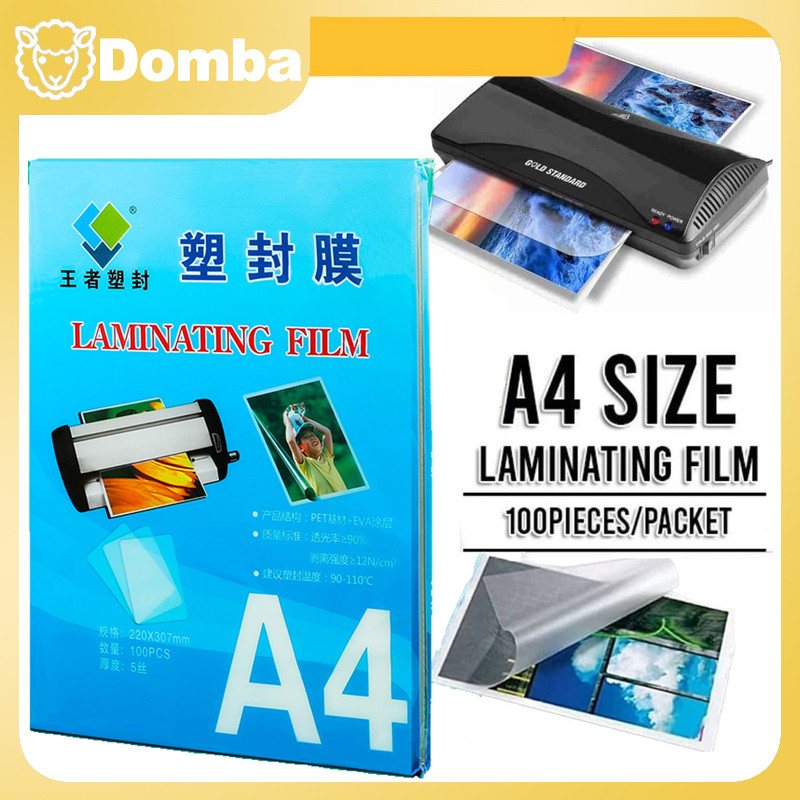 

100 Lembar Film Laminating Glossy A4 - Bahan PET/EVA Premium Untuk Mesin Laminating Panas/Dingin - Hasil Mengilap & Tahan Air
