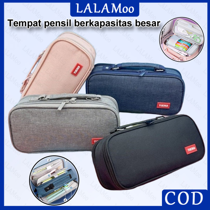 

Tas Pena Zip Berkapasitas Besar / Tas Pena Lapis Ganda Multifungsi / Tas Pena Lima Lapis Alat Tulis / Tas Pensil