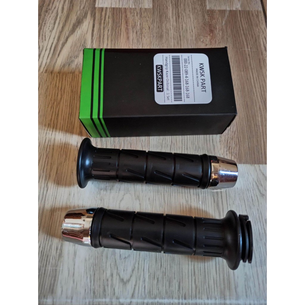 handgrip karet stang kaze original KWSK set jalu stang satria FU
