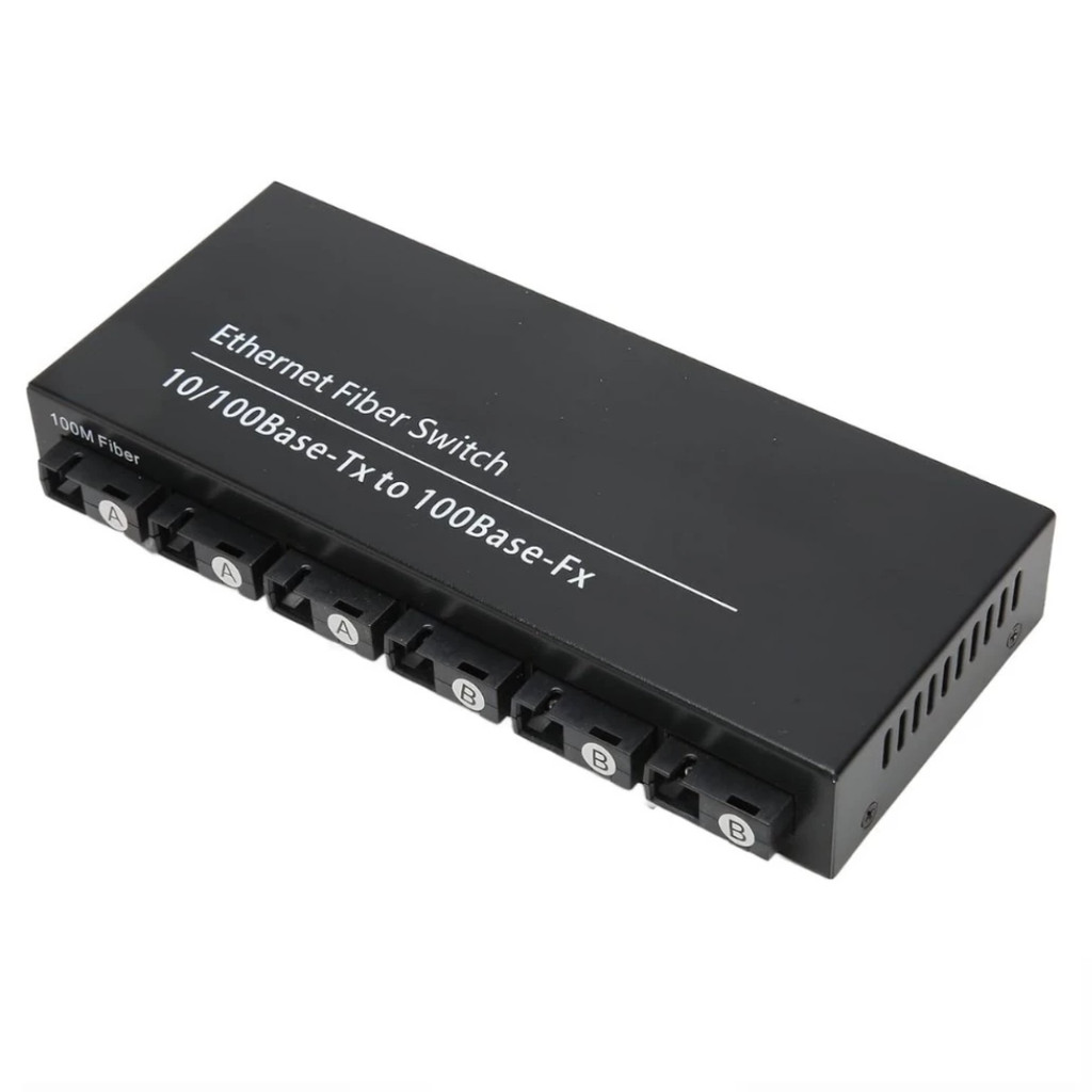 Ethernet Fiber Switch 6 Port FO + 2 Ethernet  LAN for Converter Fiber Optik