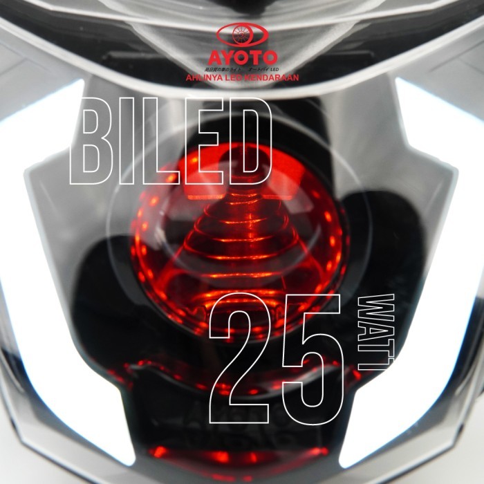 HEADLAMP BEAT BILED PROJIE PROJECTOR AYOTO CUSTOM SEIN WELCOME - BEAT FI, Putih