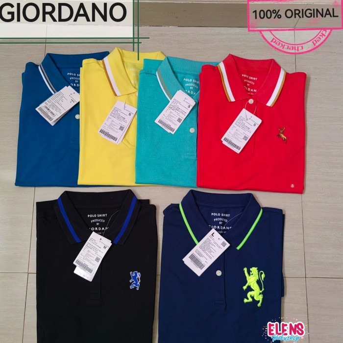 Kaos Giordano Polo cewe 100% ORIGINAL - BLACK INDONESIA, S
