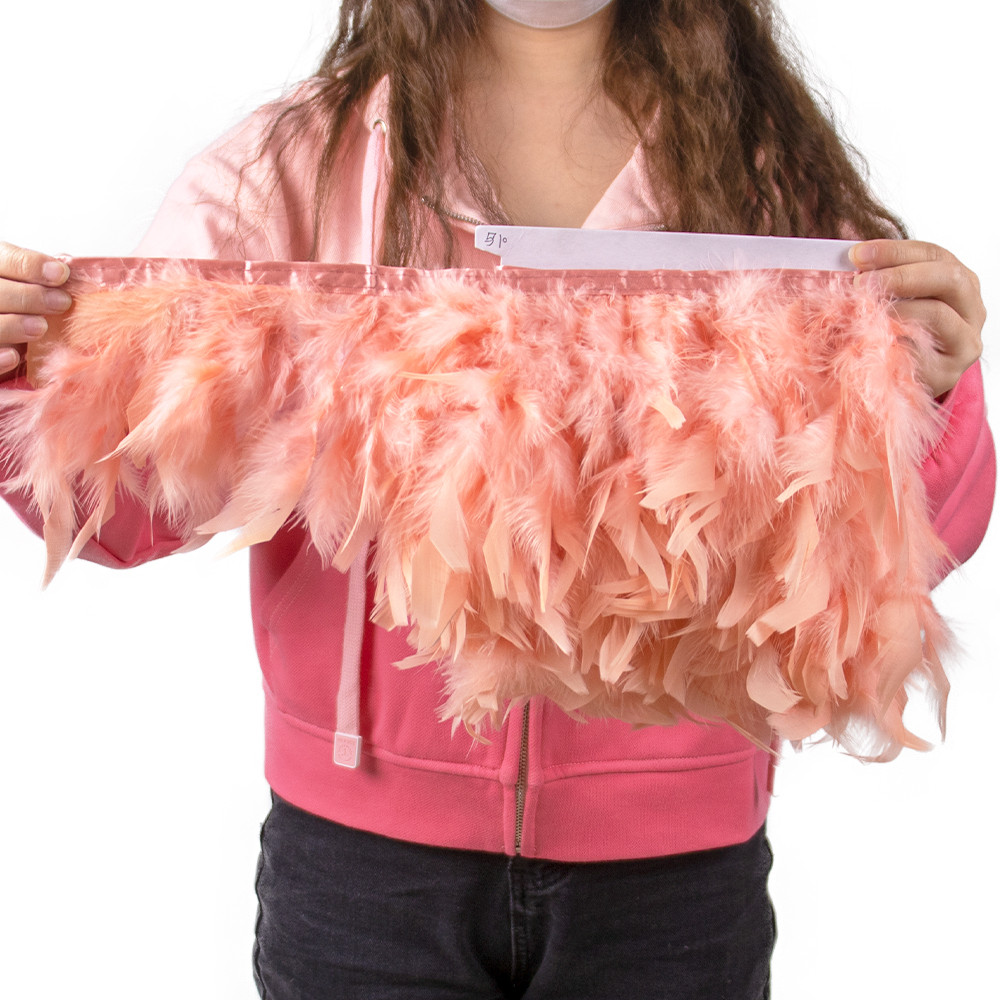 

Multicolor Natural Turkey Feather Trim Ribbon 4-6 Inches Fluffy White Marabou feathers Trims Lace for Party Skirt Clothing Decor