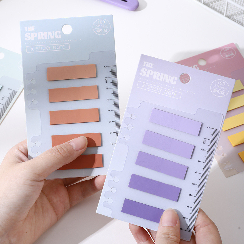 

100 Sheets/pack Colorful Sticky Notes Memo Pad Label Note Bookmarks Notepad School Office Student Stationery Supplies