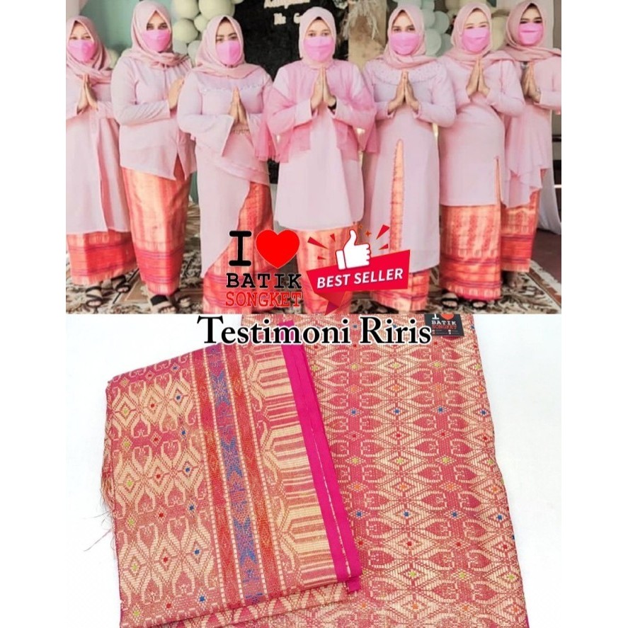 Songket thailand warna pink songket mesin makasar palembang murah
