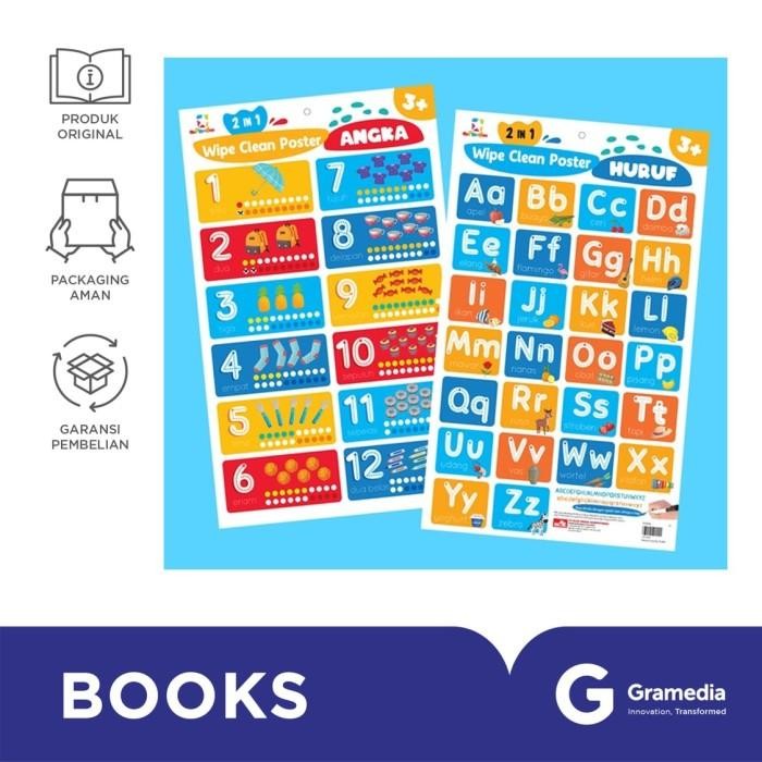

SGAbook Buku Opredo 2In1 Wipe Clean Poster - Angka Dan Huruf (TIM OOPREDOO)