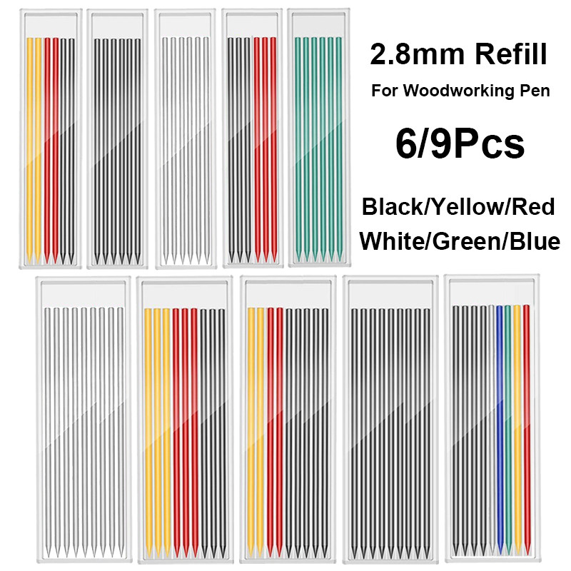 

2.8mm Mechanical Pencil Refill HB Erasable Colorful Leads Art Painting Drawing Tool Woodworking Construction Stationery Supplies