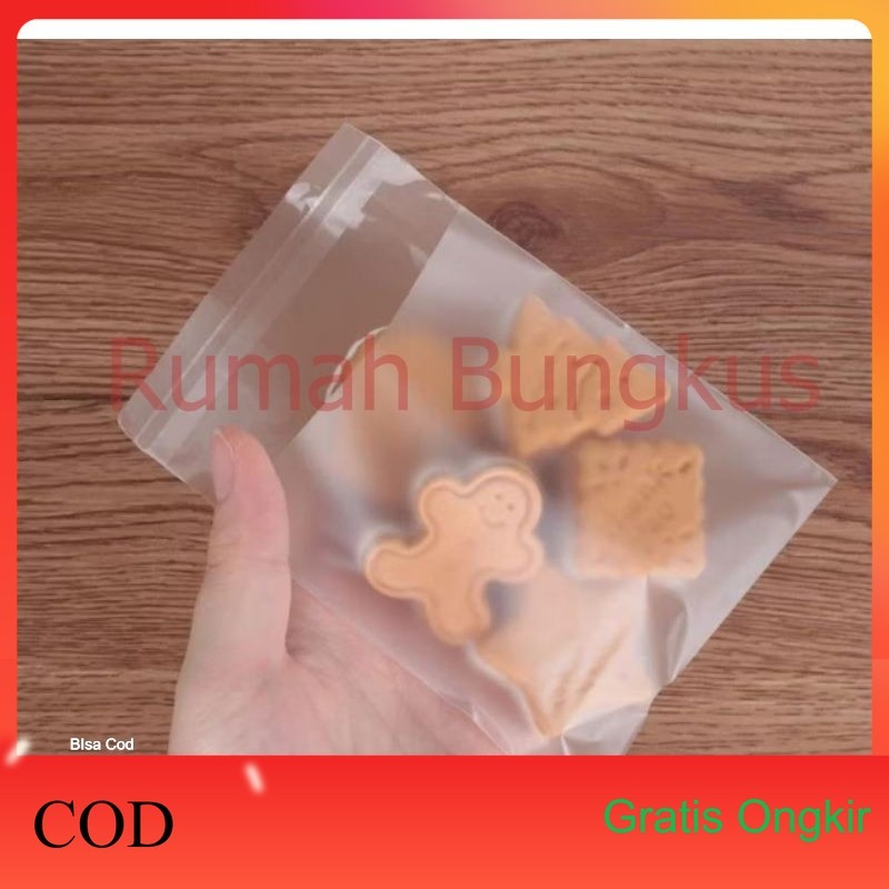 

(Rumahbungkus) Plastik Doff Kemasan Cookies Tau Roti Berbagai Snack Kecil Plastik Packing Transparan