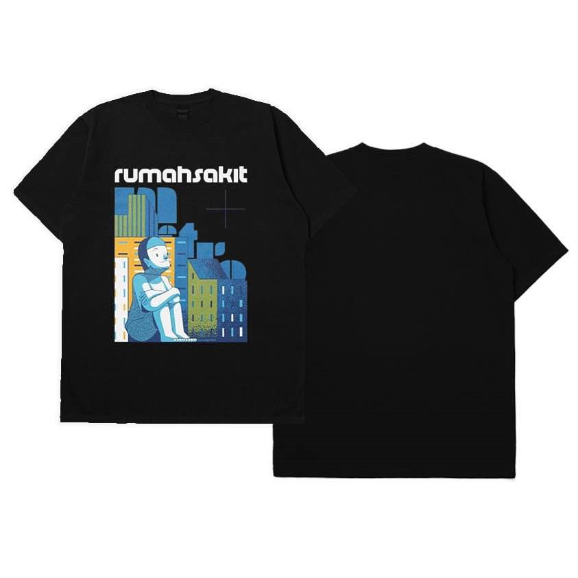 [COD] T-Shirt baju kaos skena cowok Oversize 2025 Rumahsakit COTTON COMBED Casual Longgar