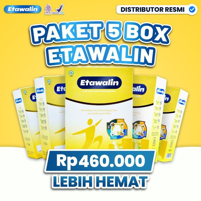 

[[Promo]]BEST SELLER PAKET 5 BOX ETAWALIN Original Susu Kambing Etawa Bantu Masalah Nyeri Sendi Bisa COD
