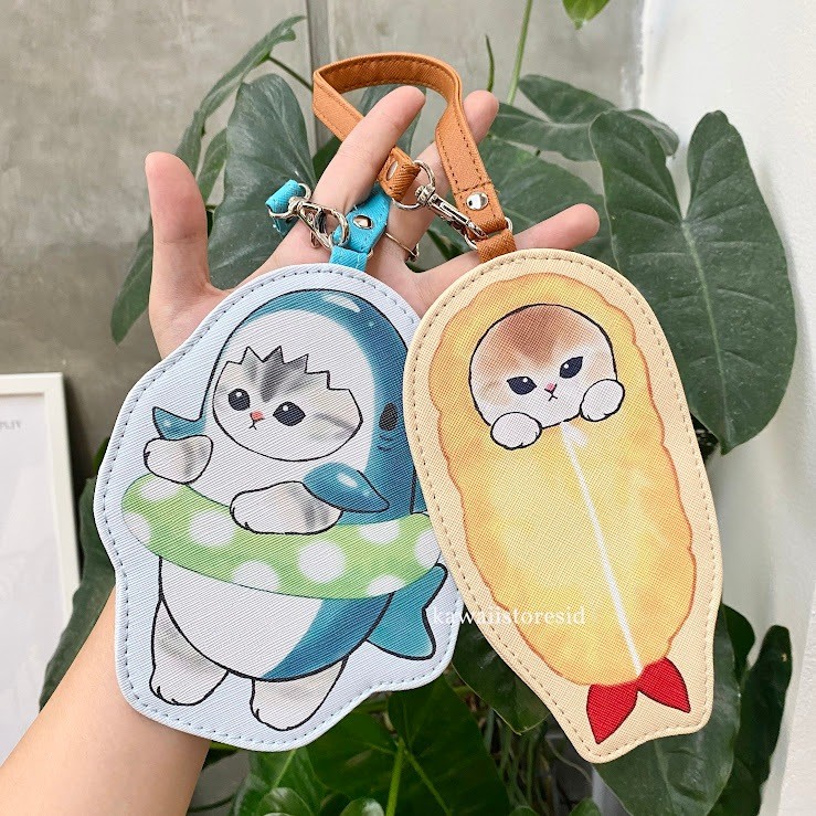 

Id Card Holder Mofusand Mofu Hiu Mofu Tempura Lanyard Kulit Name Tag Unik Lucu Gift Hadiiah Kado