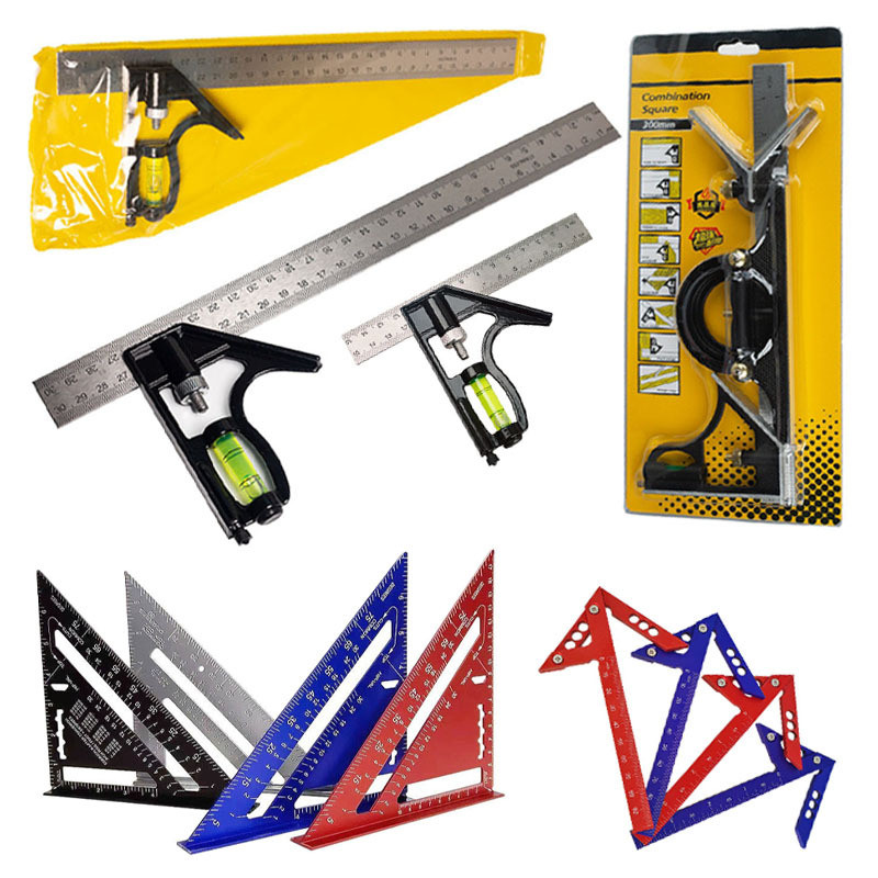 

Kotak Kombinasi Stainless Steel 300MM Sudut Horizontal Kotak Penggaris yang Dapat Disesuaikan dan Dipindahkan Alat Ukur Teknik Kayu