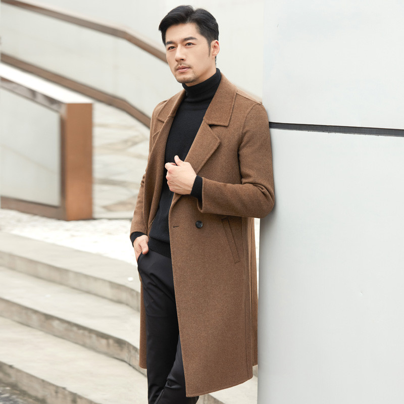 Premium Jas Panjang Pria Long Coat Tebal / Jaket Jubah Musim Dingin
