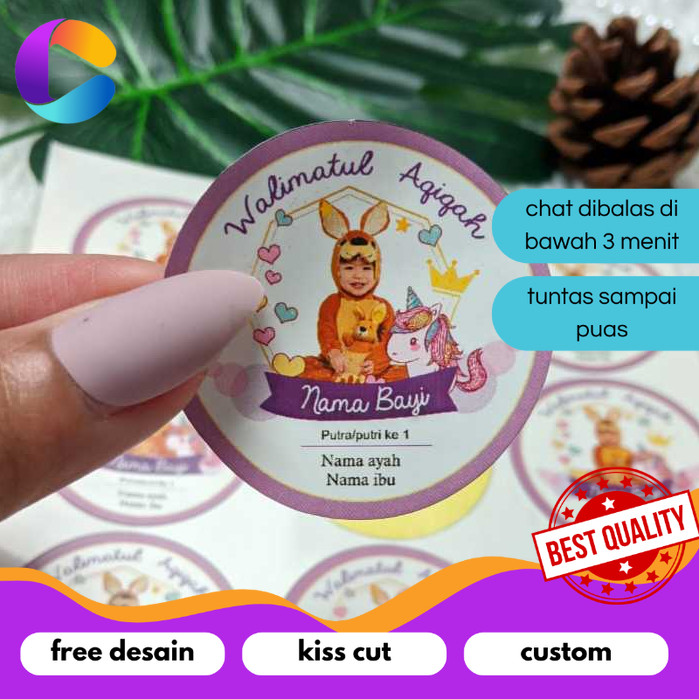 

Cetak INC 9-15 Cetak Sticker Aqiqah Anak Bayi Label Kikah Stiker Bulat Akikah Free Desain Uk.Besar
