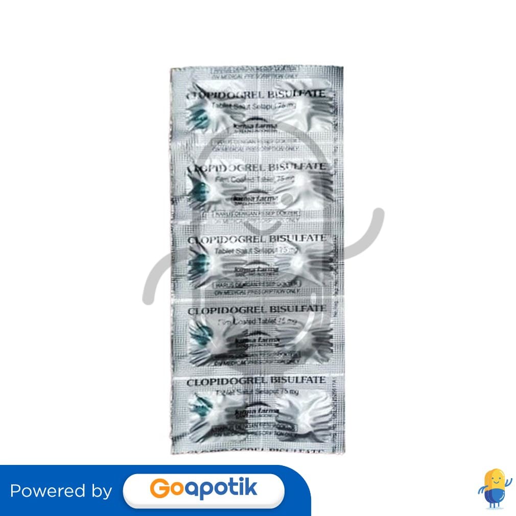 Clopidogrel Kimia Farma 75 Mg Strip 10 Tablet