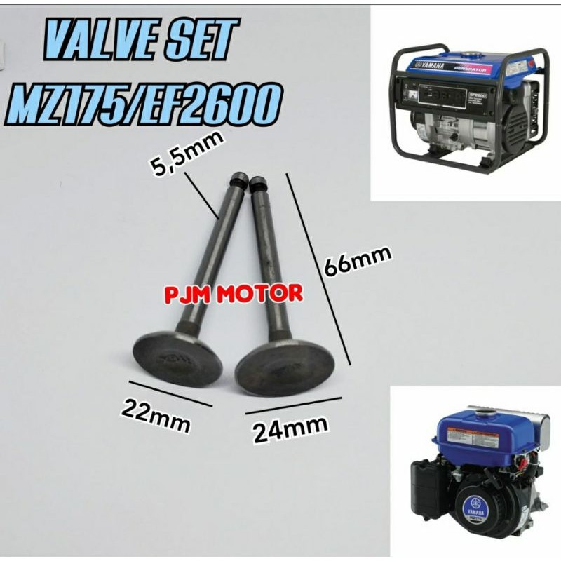 

Valve In Ex Payung Klep Mesin Pengerak Yamaha Genset Generator Mz175 EF2600 amplas