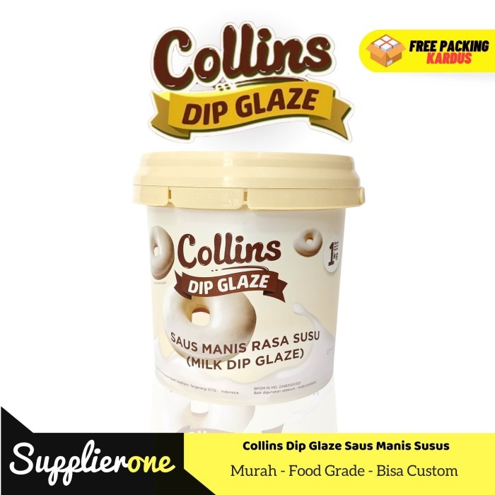 

PROMO~Best Seller Collins Dip Glaze 1 kg / Toping Donat Collins / Selai Donat / Collins - Collins Susu
