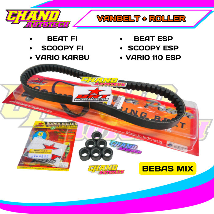 VBELT BRT Beat Fi Esp VANBELT BRT SET DAN SUPER ROLLER Beat fi beat esp Vario 110 fi Vario 110 esp V