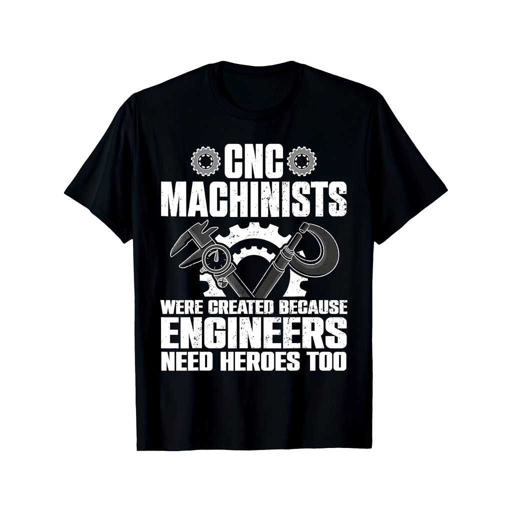 Kaos CNC Mesin keren 100 katun nyaman banget  desain 3D printing tribute ahli mesin  bahan berkualit