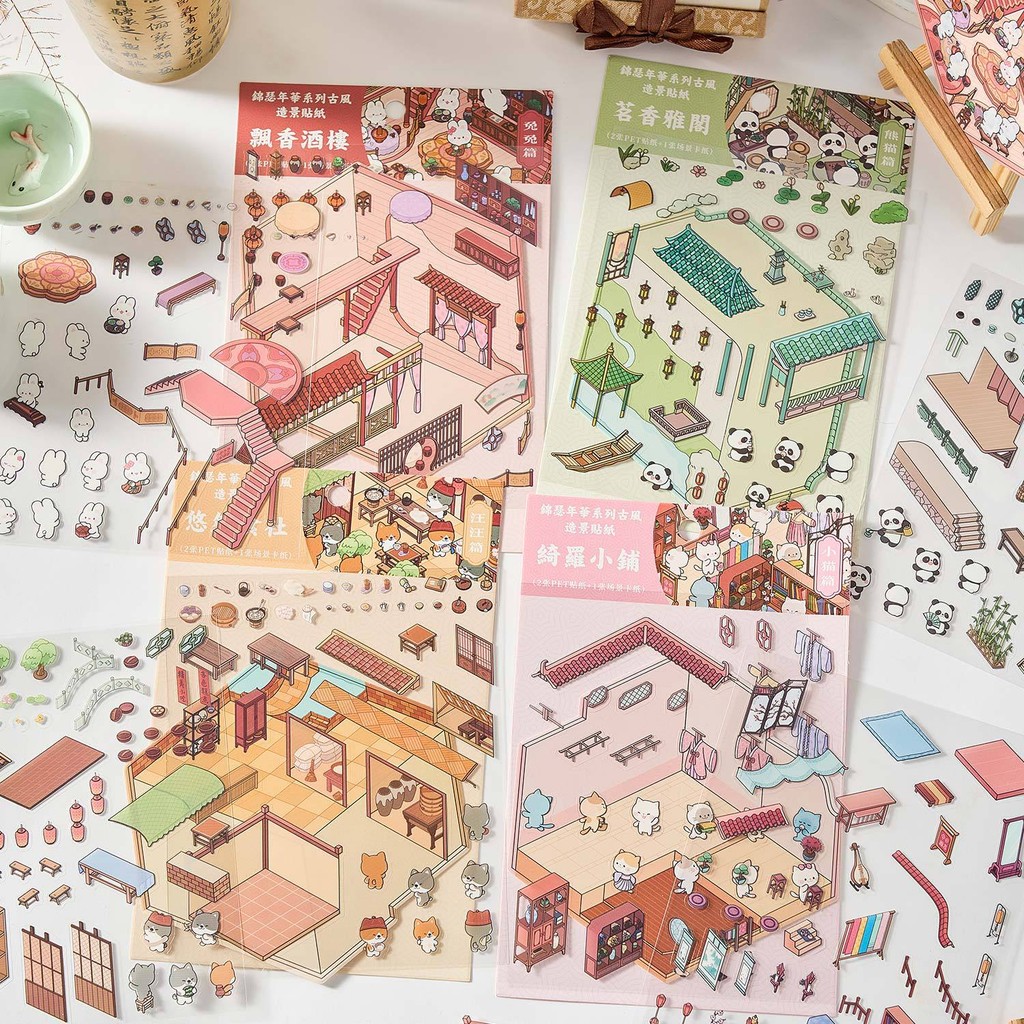 

Sticker Viral DIY 3D Landscape Stiker Premium Deco Korean Style ANIMAL SCENERY Room Stiker Gwiyeo