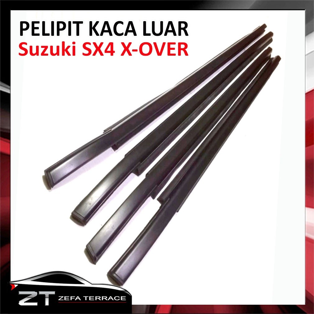 New1 Set Pelipit Karet Pintu Kaca Luar Suzuki X-Over Weather Strip Kaca Luar SX4 X-Over PnPpremium