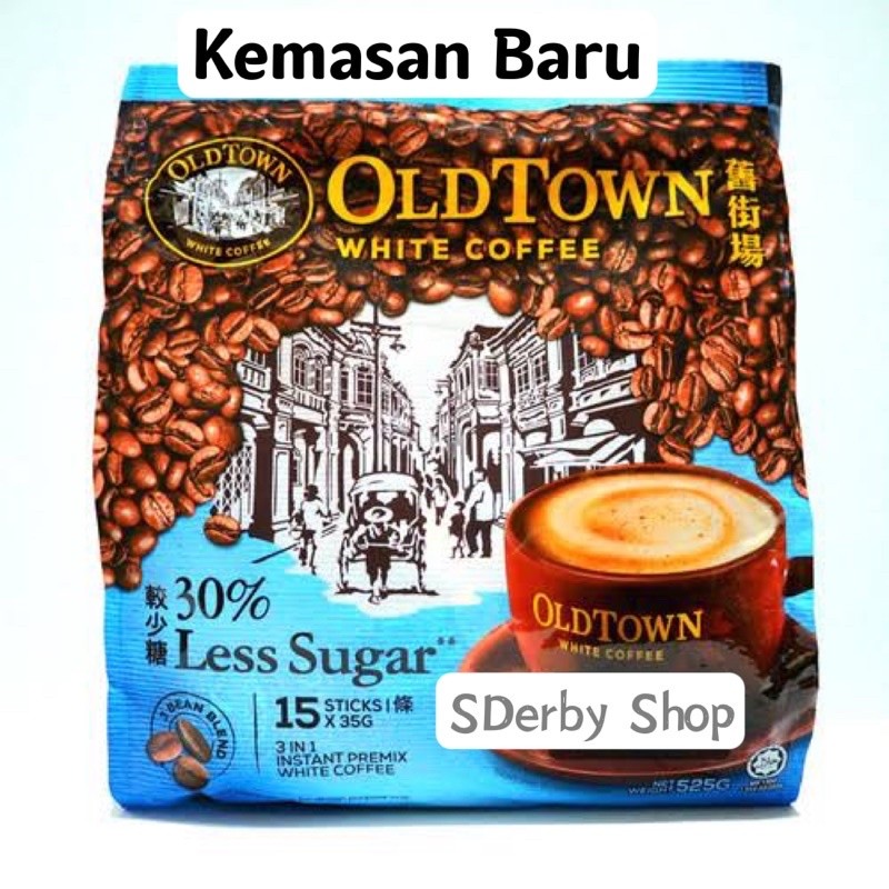 

Old Town Whites Coffee Less Sugar Oldtown Kopi Pack Isi 15