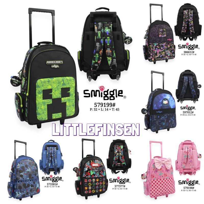 JAMIN MURAH SMIGGLE TROLLEY Ransel trolley disney anak sd/tas trolley anak sd smiggle/tas trolley sm