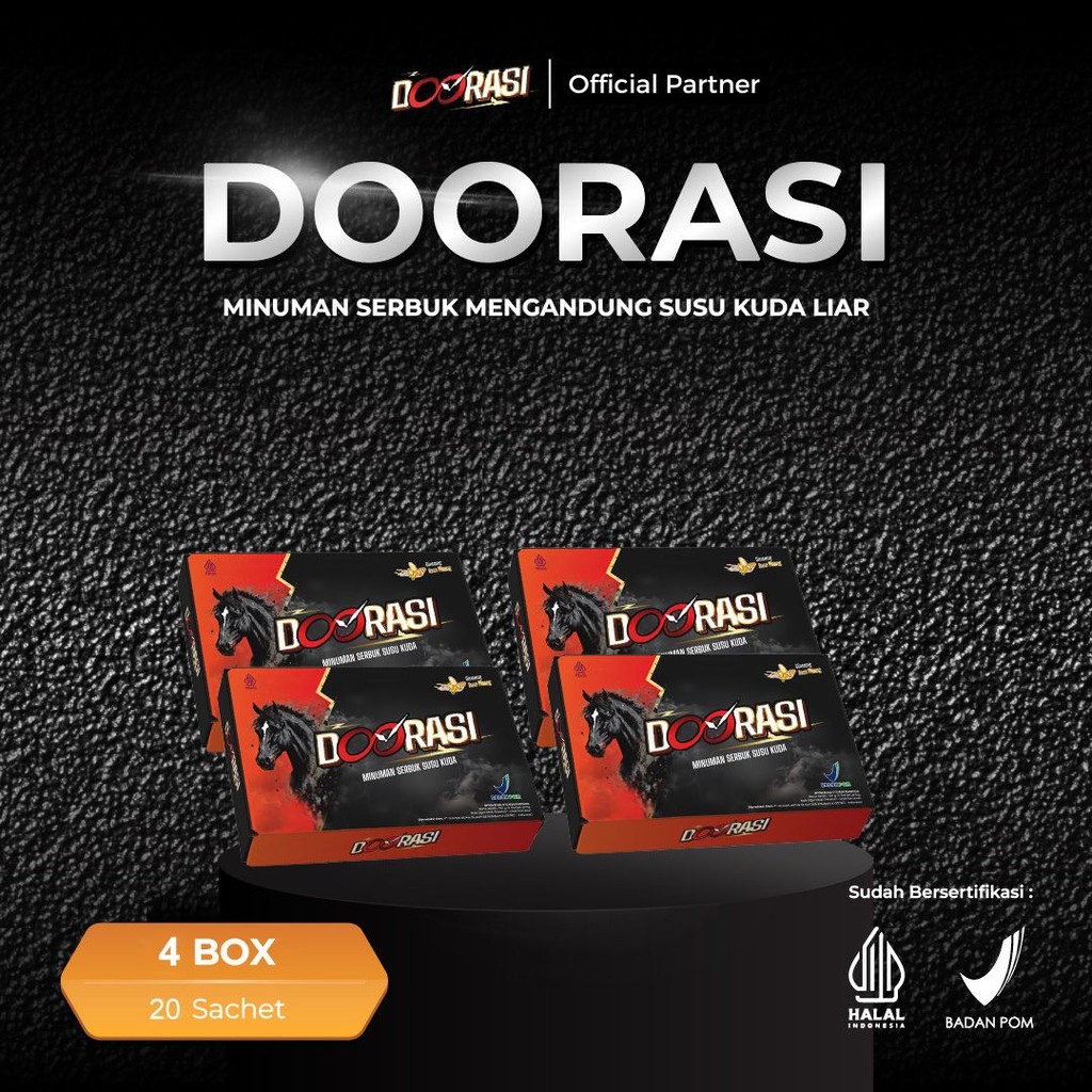 

DOORASI GINSENG - PAKET 4 BOX Suplemen Ginseng Susu Kuda Meningkatkan