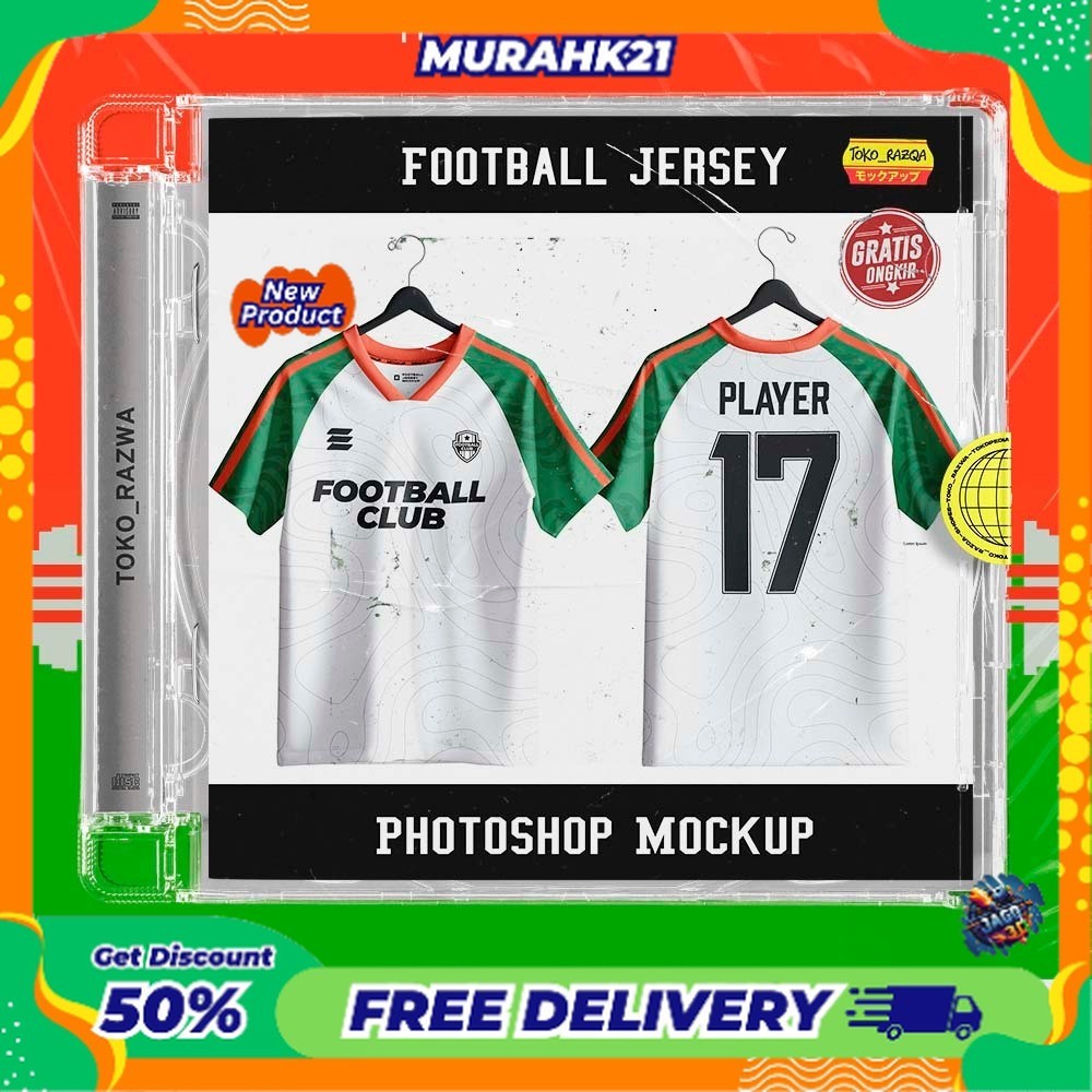 Photoshop Mockup - Football Jersey - Baju Sepak Bola - 260624 NEW MOCKUP
