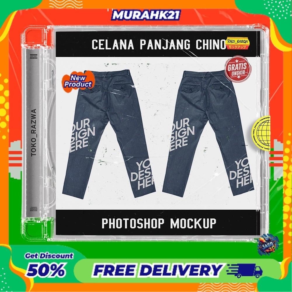 Photoshop Mockup - Celana panjang chino - Reguler chino long - 200624 NEW MOCKUP
