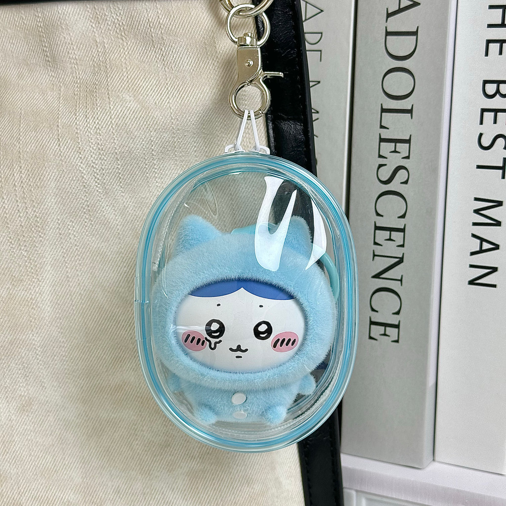 Oval Pouch Doll 10Cm Cute Mini Pouch Transparan Boneka Pouch Boneka Pvc Pouch Boneka Clear Pouch