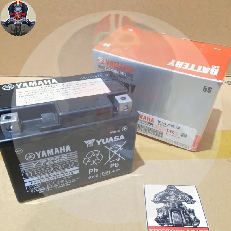 Accu battery assy ytz5s aki kering yuasa byson vixion old new mio j m3 z gt soul gt fino original 3c