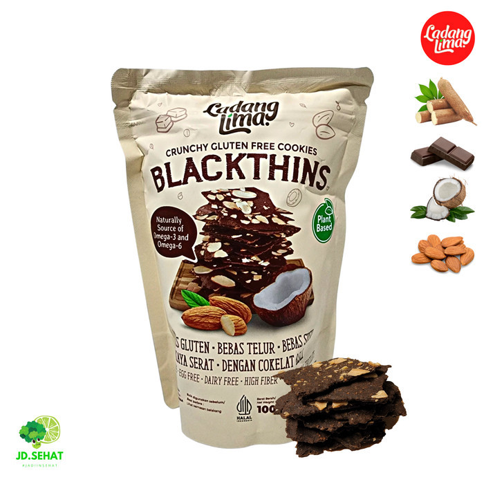

LADANG LIMA Healthy Cookies BLACKTHINS Dark Choco Almond Gluten Free