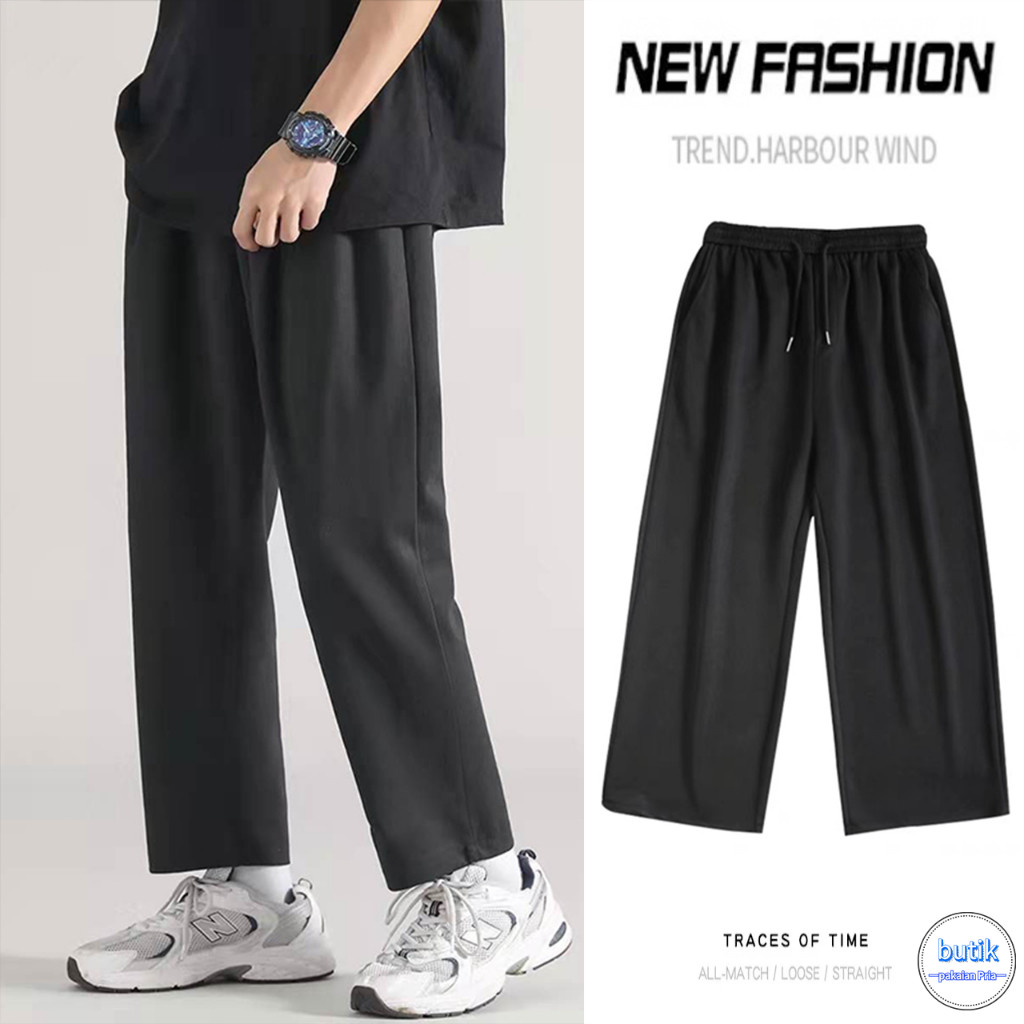 Loose pants Celana Panjang Pria Fashion korea celana kasual pria celana hitam sweatpants pria straig