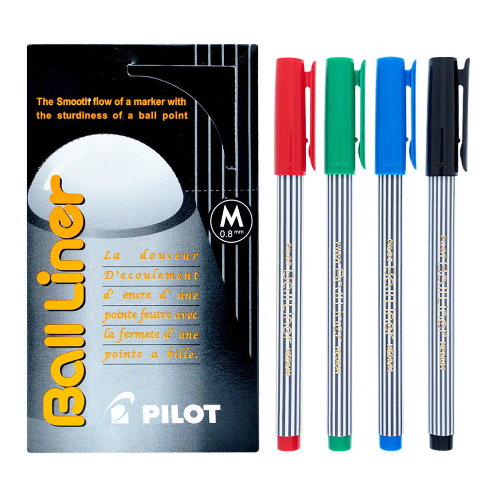 

Pulpen Pilot BallLiner BL-5M Black 0.8mm Pena Ball Liner BL-5M 0.8mm