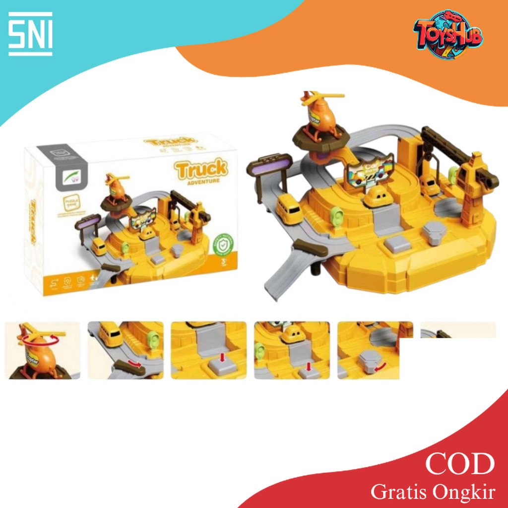 ToysHub Mainan Anak TRUCK ADVENTURE CAR SHARING Mainan Edukasi Adventure DIY Montesori Sensorik Game