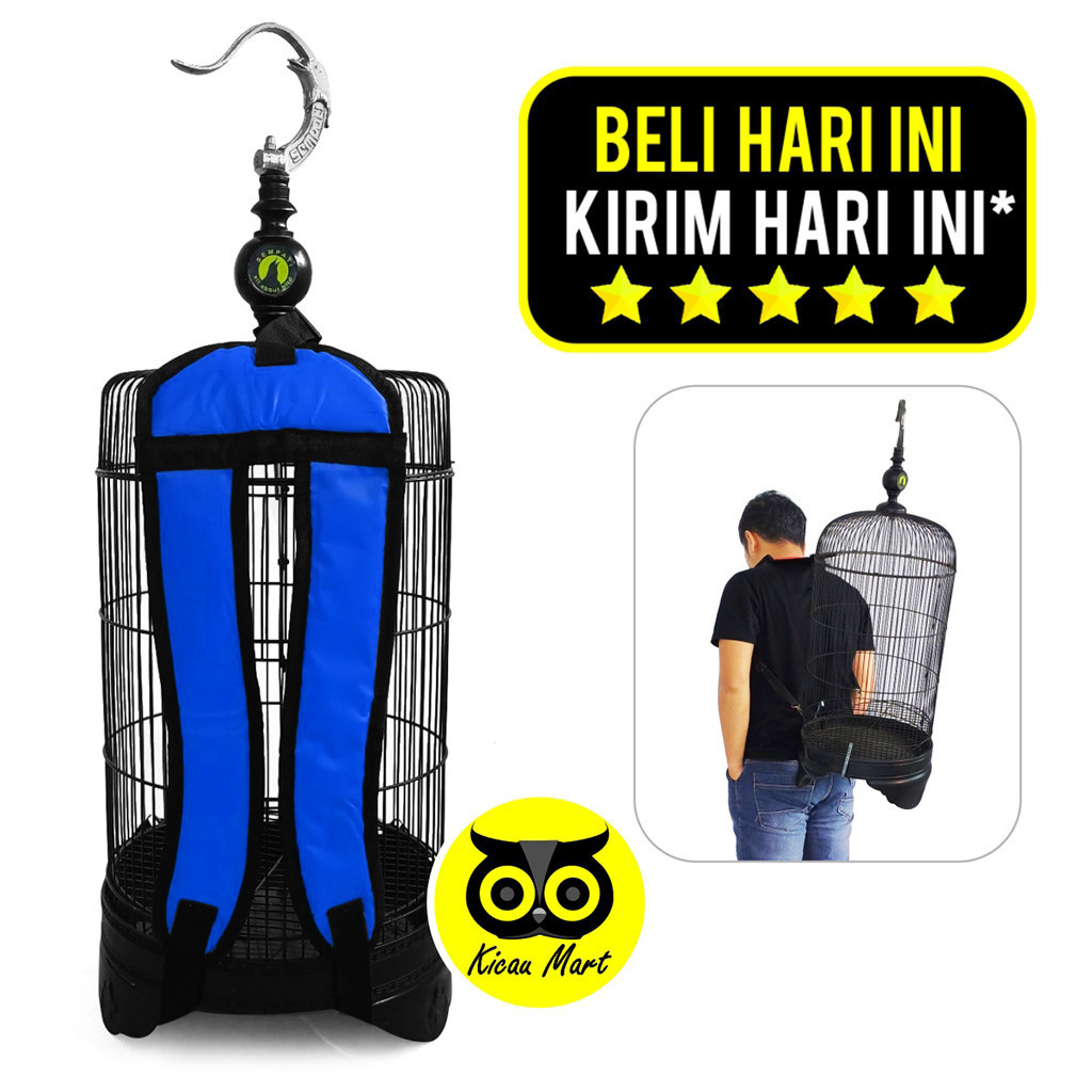 KICAU MART Tali Gendong Sangkar Burung Sangkrip Tas Ransel Gendongan Sabuk Sangkar Kandang Burung lo