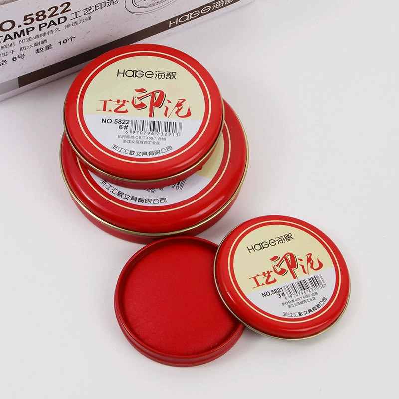 

Tempat Tinta Stempel Bulat Kotak Besi Warna Merah Stamp Finance Kantor Cepat Kering OSM-ST0589